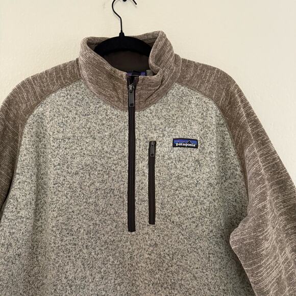 Patagonia Better Sweater 1/4 Zip Fleece Pullover BLPA Brown Gray XXL - Picture 3 of 7